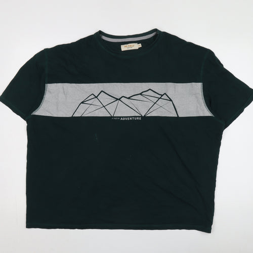 PG FIELD Men's Green Adventure Graphic T-Shirt, 2XL