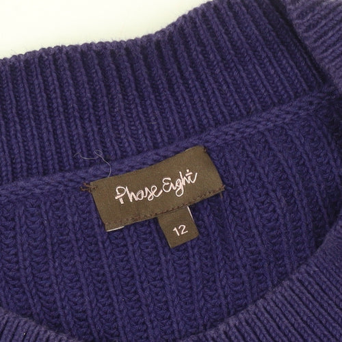 Phase Eight Women's Purple Cardigan, Size 12, Classic Knit