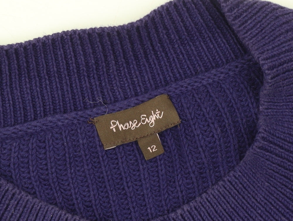 Phase Eight Women's Purple Cardigan, Size 12, Classic Knit