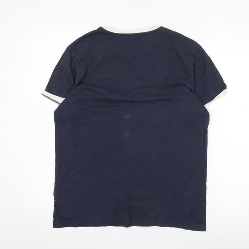 Tommy Hilfiger Men's Navy T-Shirt, Medium, Classic Crew Neck