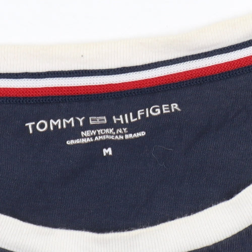 Tommy Hilfiger Men's Navy T-Shirt, Medium, Classic Crew Neck