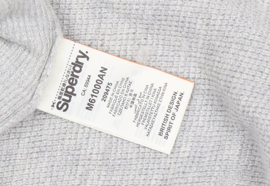 Superdry Men's Grey Wool Pullover Jumper - Size L