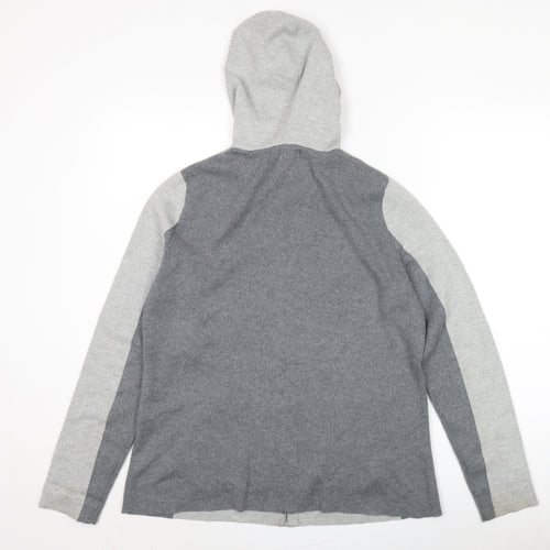 Rachel Zoe Women's Grey Hooded Jacket L