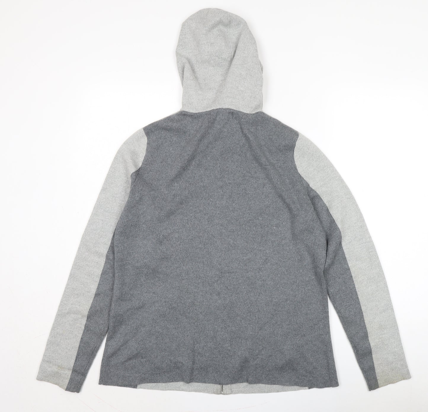 Rachel Zoe Women's Grey Hooded Jacket L