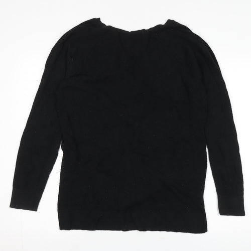 GAP Women's Black V-Neck Cotton Pullover Jumper L