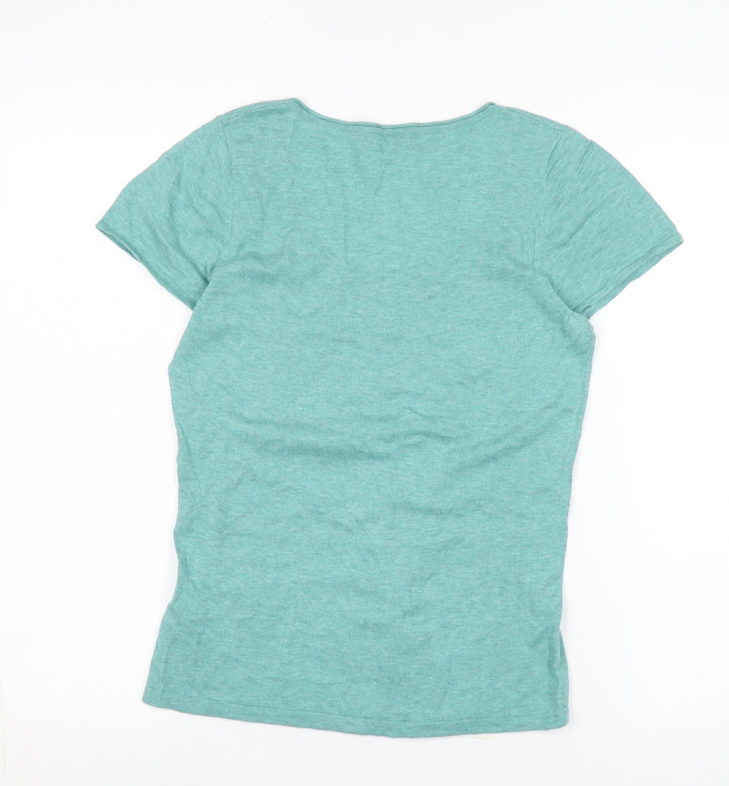 Ken Women's Green Cotton T-Shirt Small Casual Summer Top