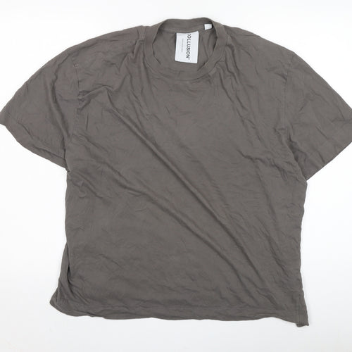 Collusion Men's 2XL Grey Crew Neck T-Shirt