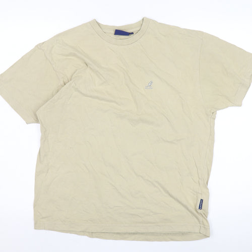 Kangol Men's Beige Crew Neck T-Shirt Medium