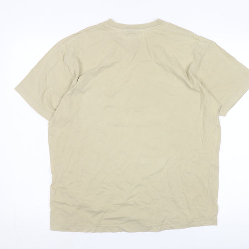 Kangol Men's Beige Crew Neck T-Shirt Medium