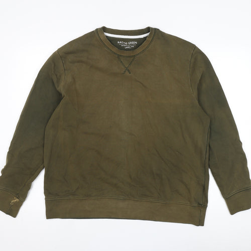 Racing Green Men's Green Pullover Sweatshirt Large