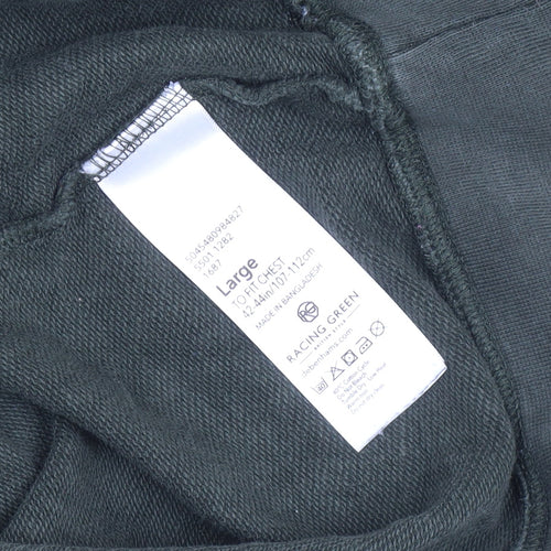 Racing Green Men's Green Pullover Sweatshirt Large