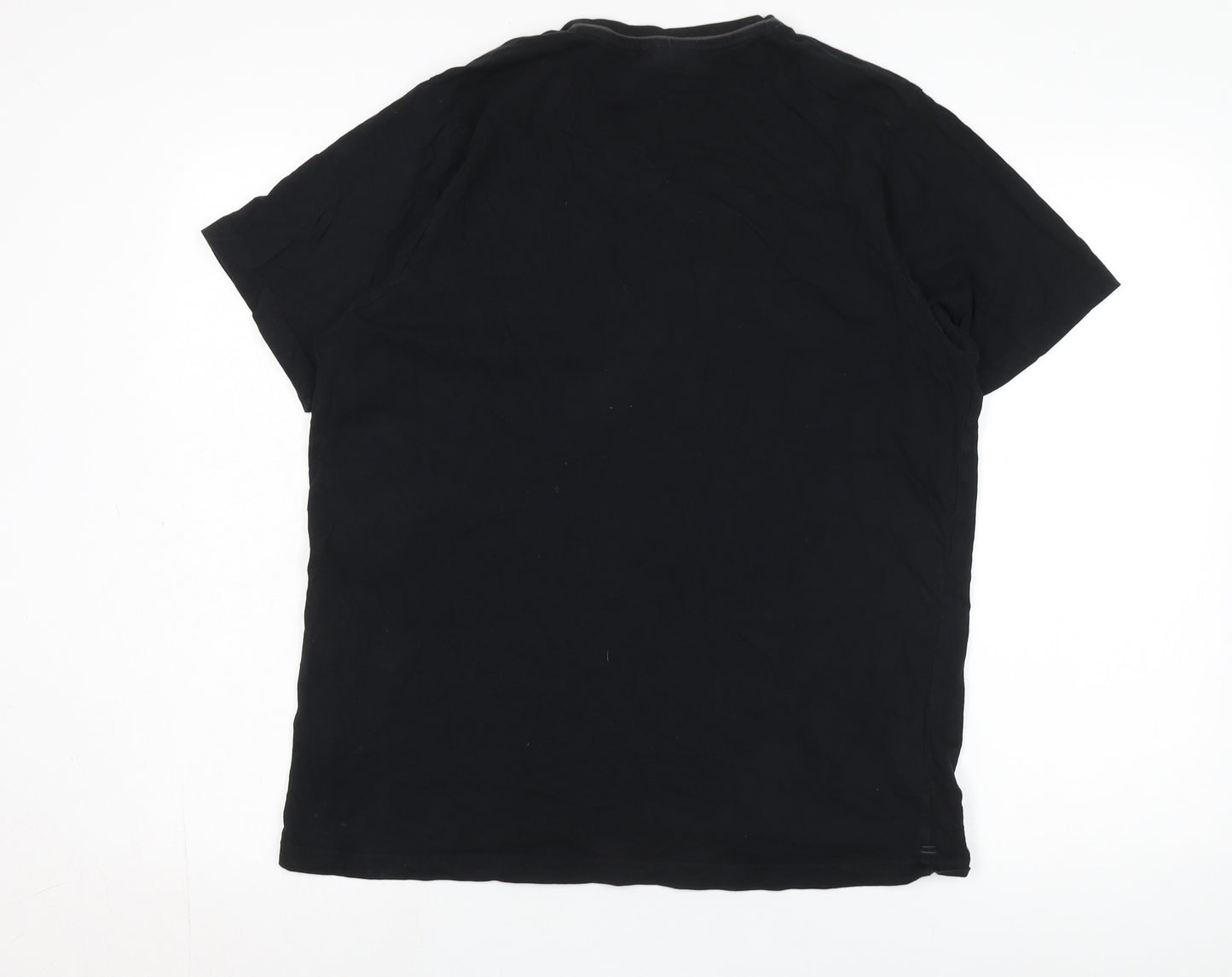 Slazenger Men's Black Cotton V-Neck T-Shirt