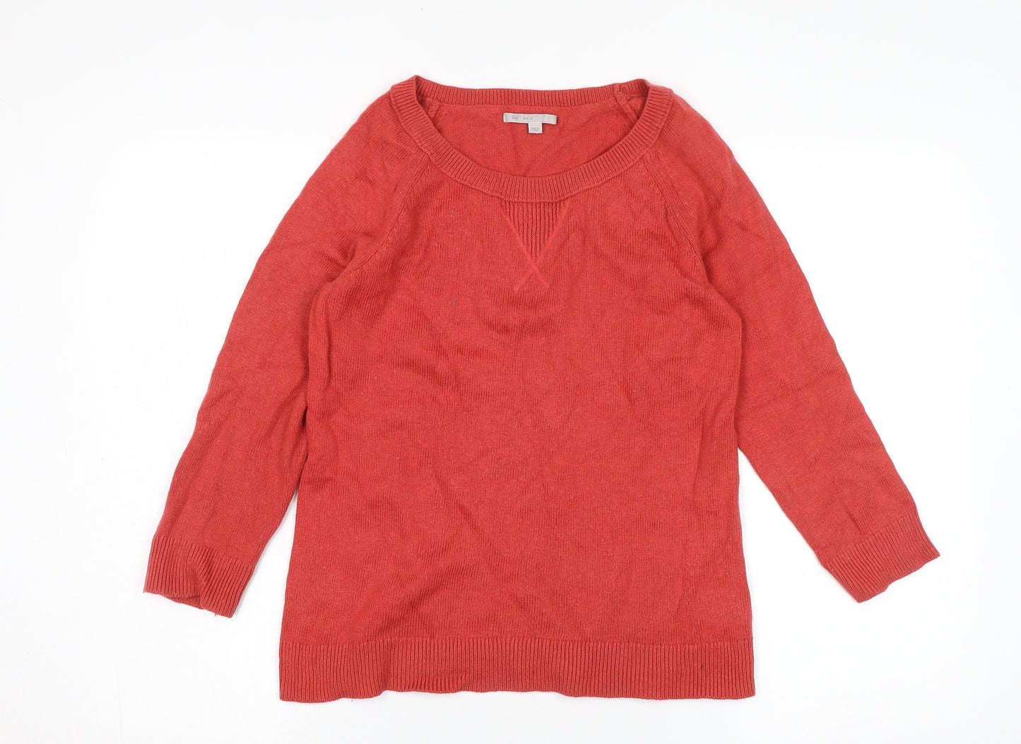 Gap Women's Red Knit Jumper, Round Neck, Size M