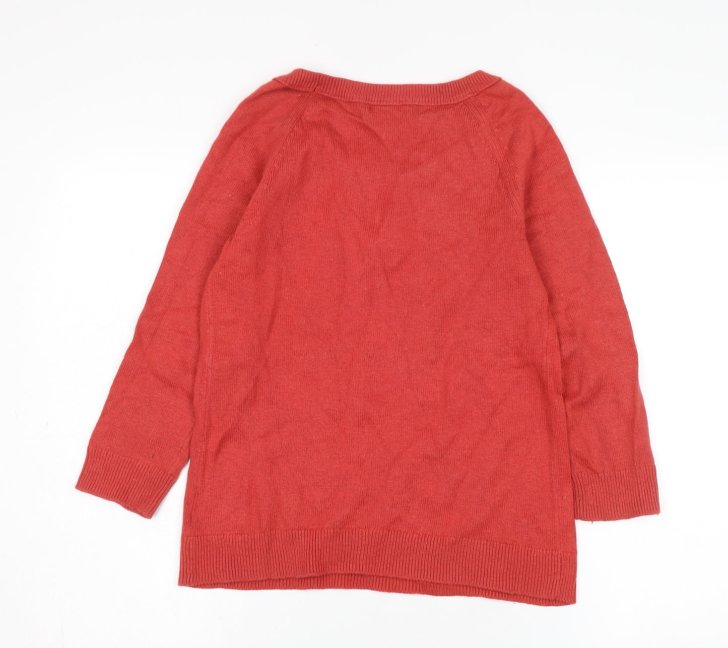 Gap Women's Red Knit Jumper, Round Neck, Size M