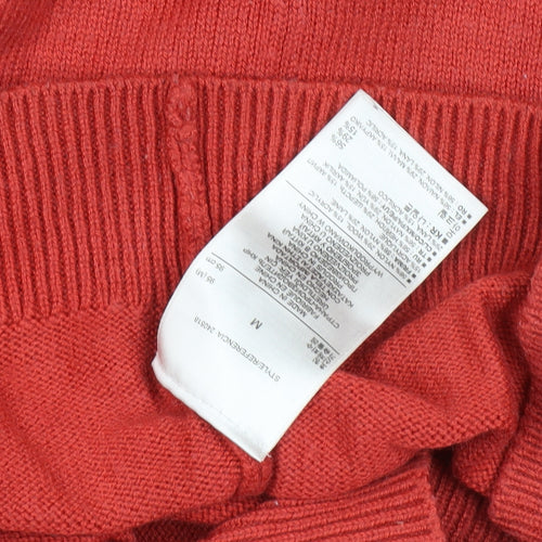 Gap Women's Red Knit Jumper, Round Neck, Size M