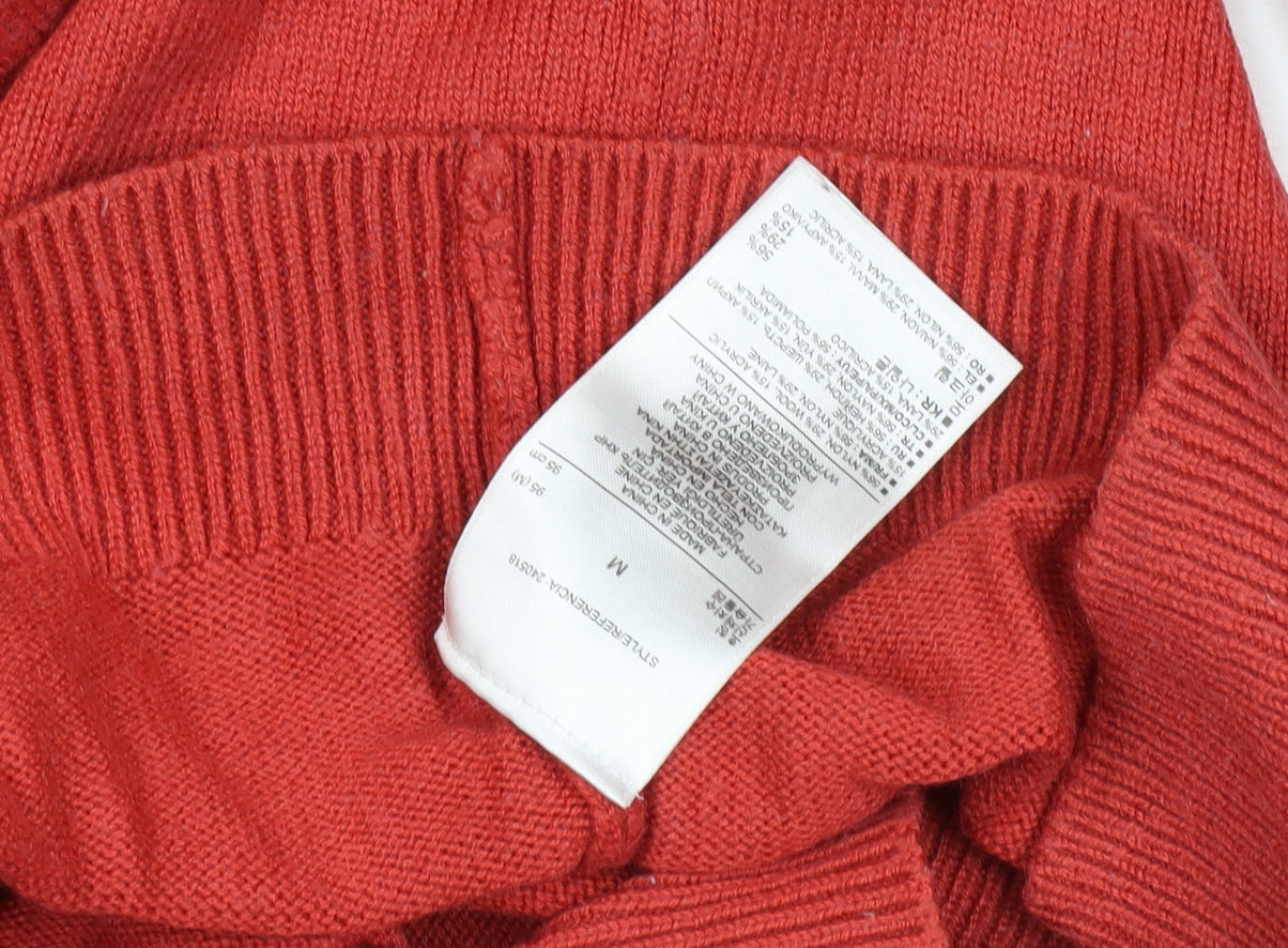 Gap Women's Red Knit Jumper, Round Neck, Size M