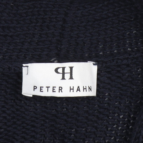 Peter Hahn Women's Black Cardigan, Size 10, Cotton Knit