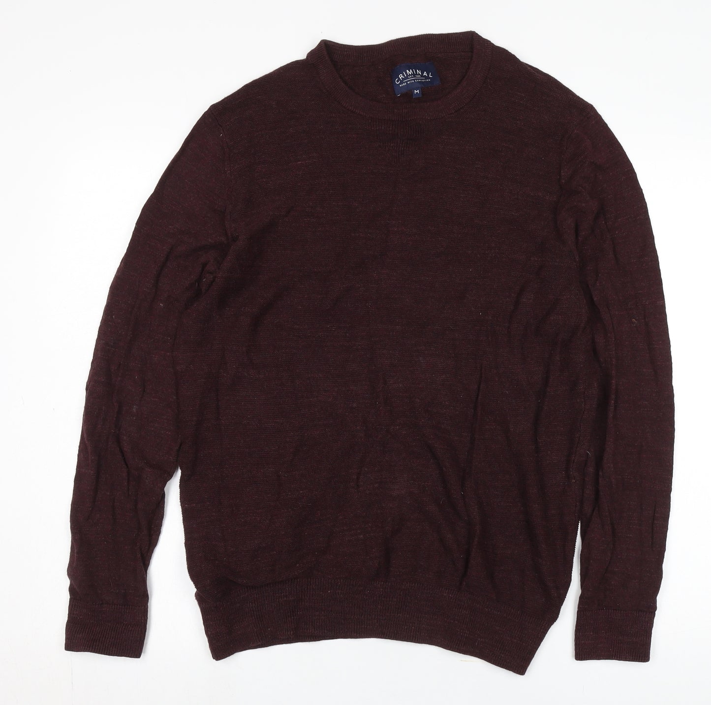 Criminal Men's Medium Brown Pullover Jumper