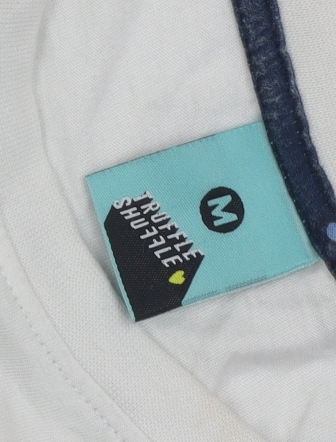 TruffleShuffle Women's White Stitch Cartoon Nightshirt Size 12