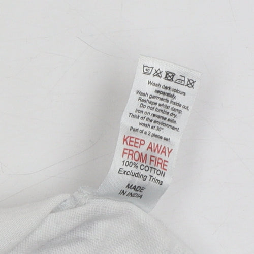 TruffleShuffle Women's White Stitch Cartoon Nightshirt Size 12