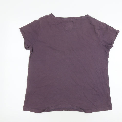 Superdry Women's Purple Vintage T-Shirt, 2XS, Relaxed Fit