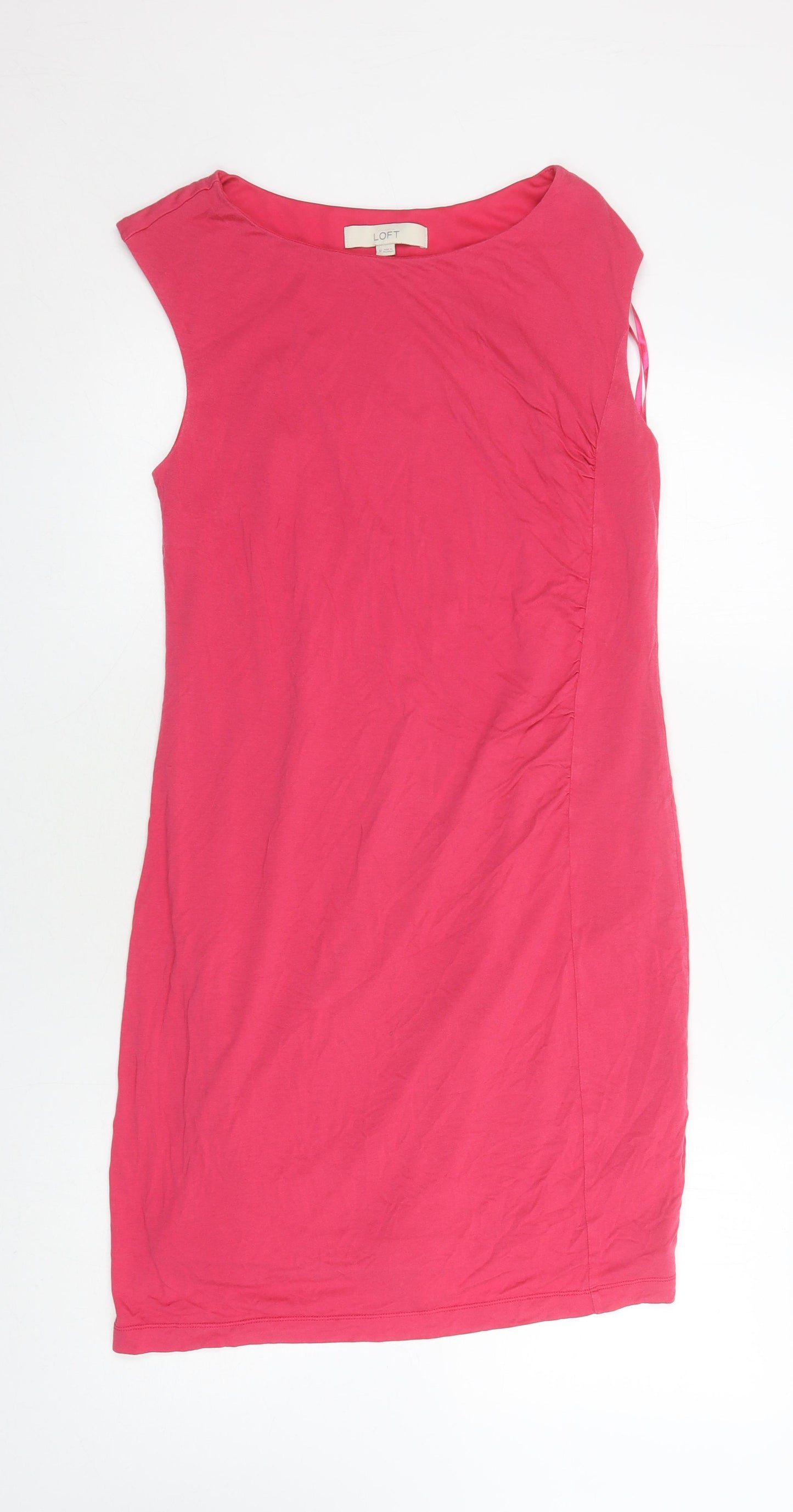 Ann Taylor LOFT Women's Pink Sleeveless Sheath Dress M