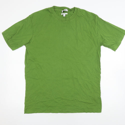 COS Green Relaxed Fit Men's Crew Neck T-Shirt