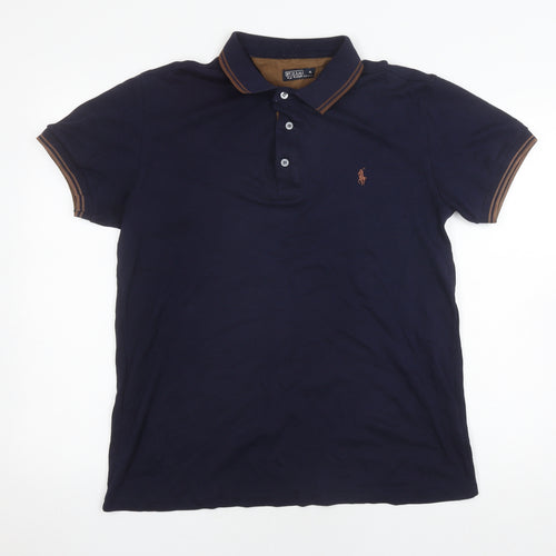 Ralph Lauren Men's Blue Polo Shirt XL Short Sleeve