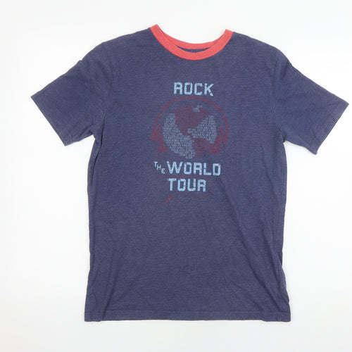 Gap Kids Boys Blue Graphic T-Shirt 13 Years Casual Logo