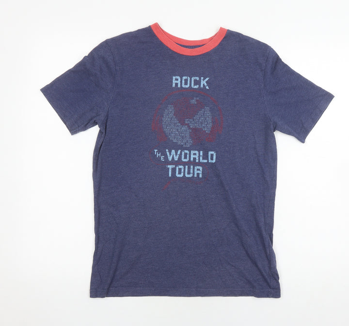 Gap Kids Boys Blue Graphic T-Shirt 13 Years Casual Logo