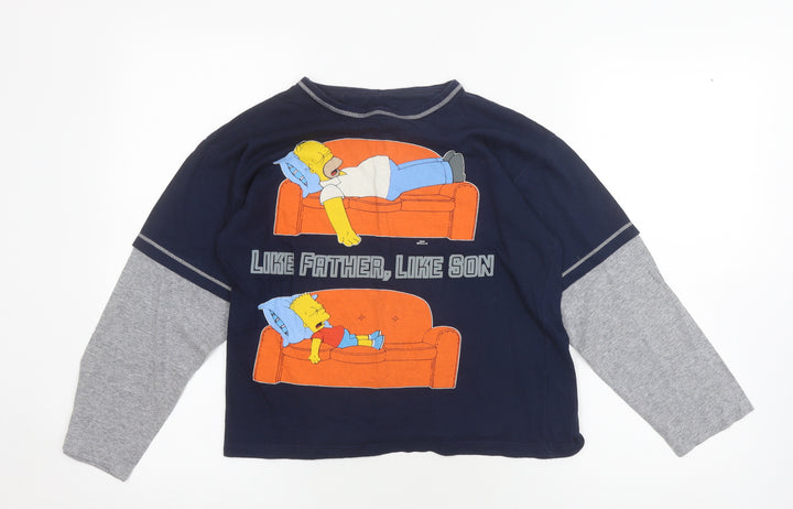 BHS Boys Cartoon The Simpsons Long Sleeve T-Shirt, Size 146