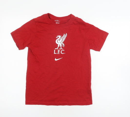 Nike Boys Red LFC Football T-Shirt - 10 Years Casual Sportswear