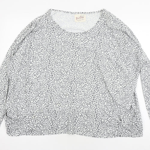 A Post Card from Brighton Grey Women's T-Shirt, Size 2, Animal Print