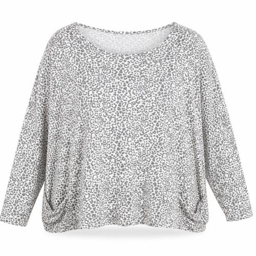 A Post Card from Brighton Grey Women's T-Shirt, Size 2, Animal Print