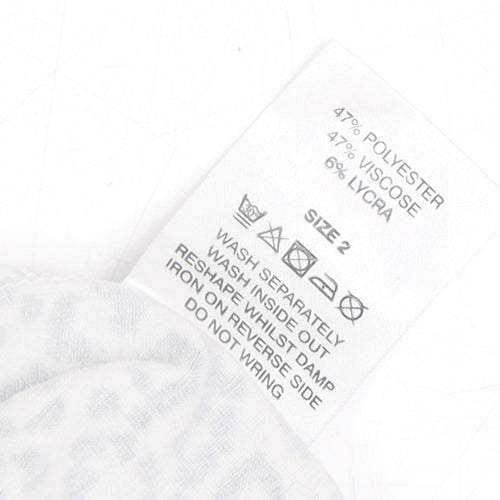 A Post Card from Brighton Grey Women's T-Shirt, Size 2, Animal Print