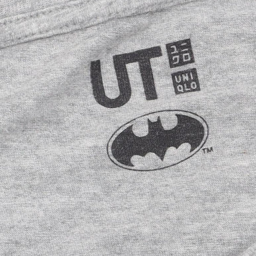 Uniqlo Girls' Grey Batgirl Graphic T-Shirt, Jersey Style 14 Years