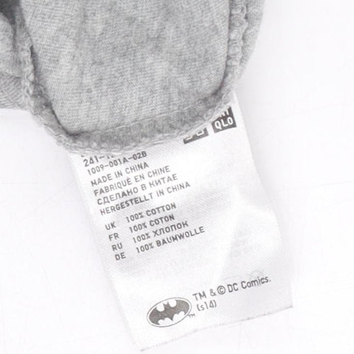 Uniqlo Girls' Grey Batgirl Graphic T-Shirt, Jersey Style 14 Years