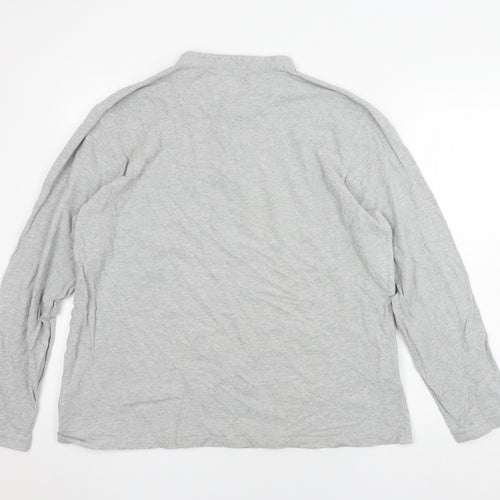 Barbour Men's Grey Henley Long Sleeve Casual Top XXL