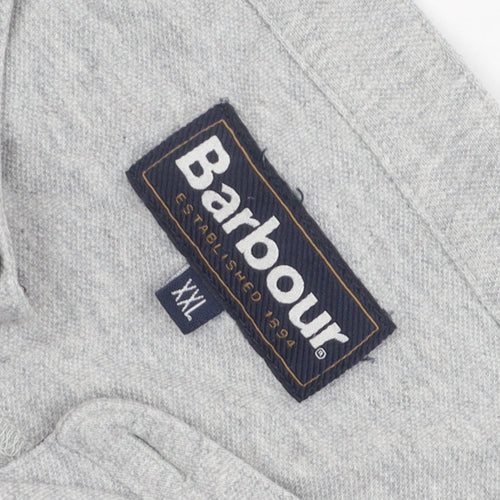 Barbour Men's Grey Henley Long Sleeve Casual Top XXL