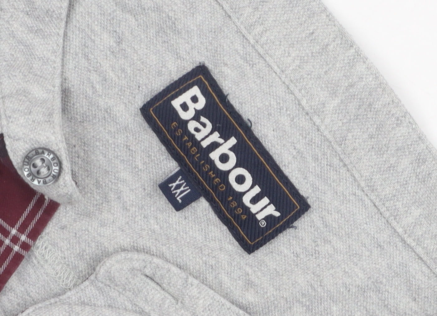 Barbour Men's Grey Henley Long Sleeve Casual Top XXL