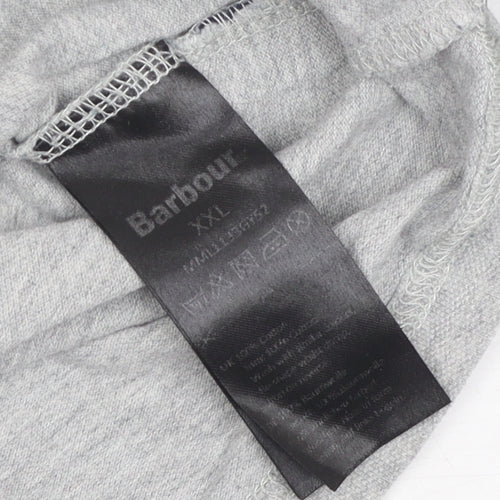 Barbour Men's Grey Henley Long Sleeve Casual Top XXL