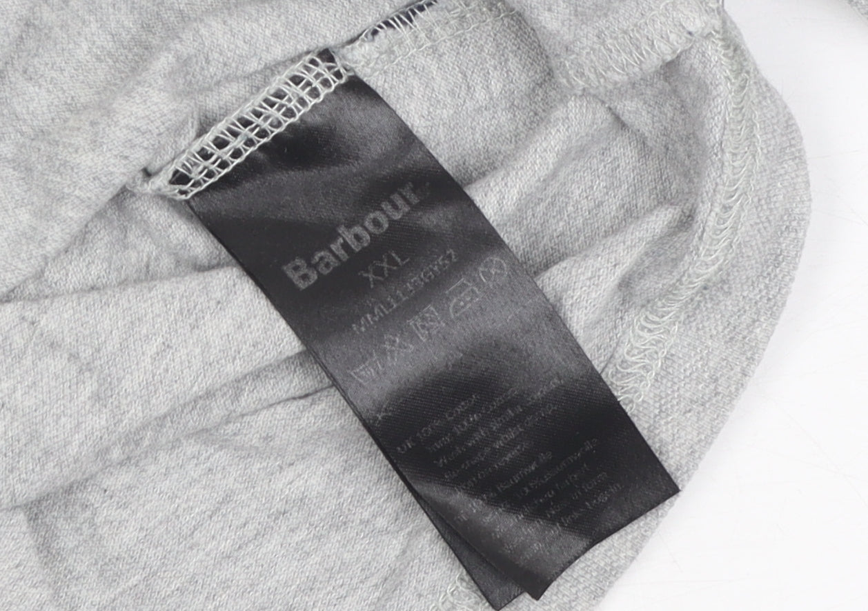 Barbour Men's Grey Henley Long Sleeve Casual Top XXL