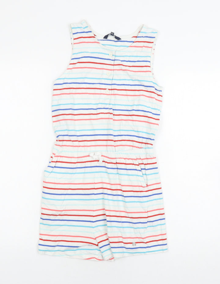 Maine Girls Multi-Stripe Cotton Playsuit, Size 13-14