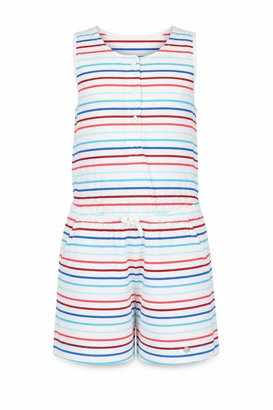 Maine Girls Multi-Stripe Cotton Playsuit, Size 13-14