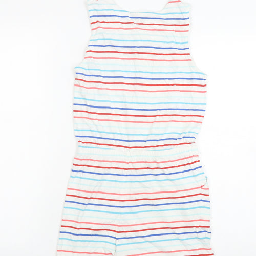 Maine Girls Multi-Stripe Cotton Playsuit, Size 13-14