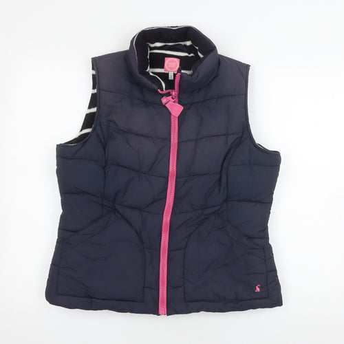 Joules Women's Blue Puffer Waistcoat, Size 10