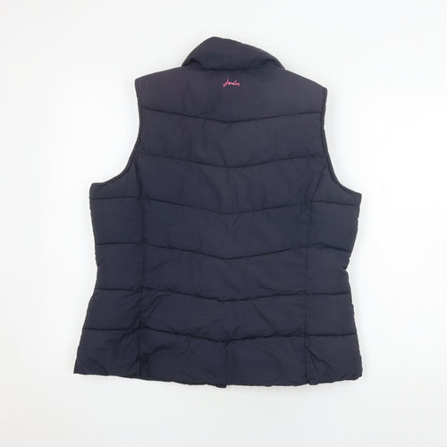 Joules Women's Blue Puffer Waistcoat, Size 10