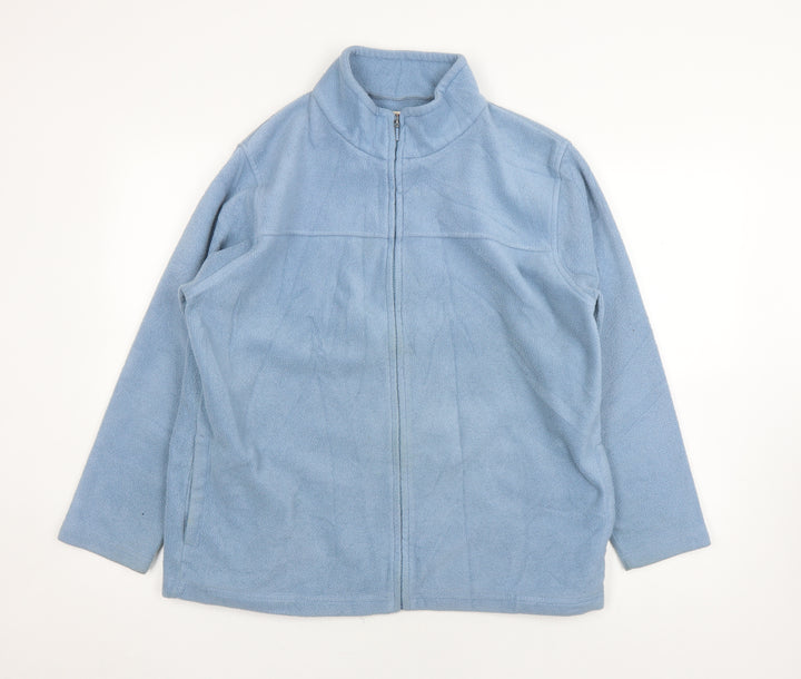 EWM Women's Blue Basic Jacket Size 14 with Full Zip