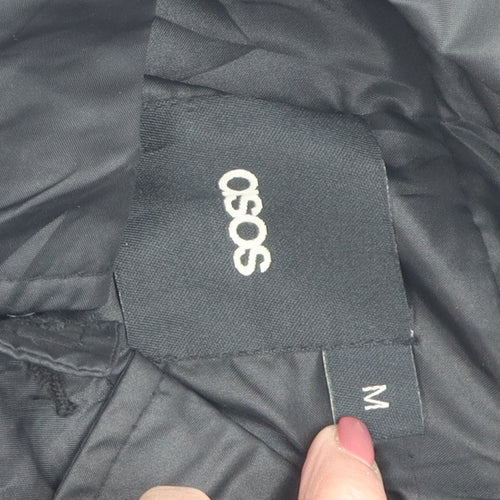 ASOS Black Unisex Nylon Long Jacket M