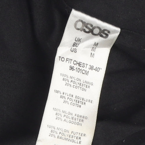 ASOS Black Unisex Nylon Long Jacket M